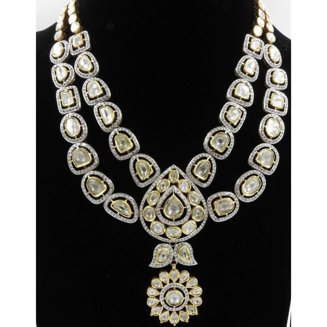 Necklace set of Polki / Uncut Diamods and Single cut Diamonds.